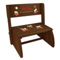 Personalized Strawberries Childrens And Toddlers Espresso Folding Stool