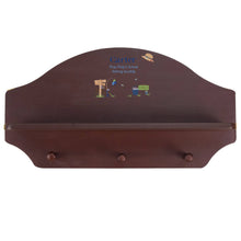 Personalized Espresso Nursery Wall Shelf with Gone Fishing design