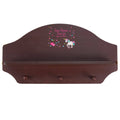 Personalized Espresso Nursery Wall Shelf with Unicorn design