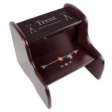 Personalized Tribal Arrows Boy Espresso Two Step Stool