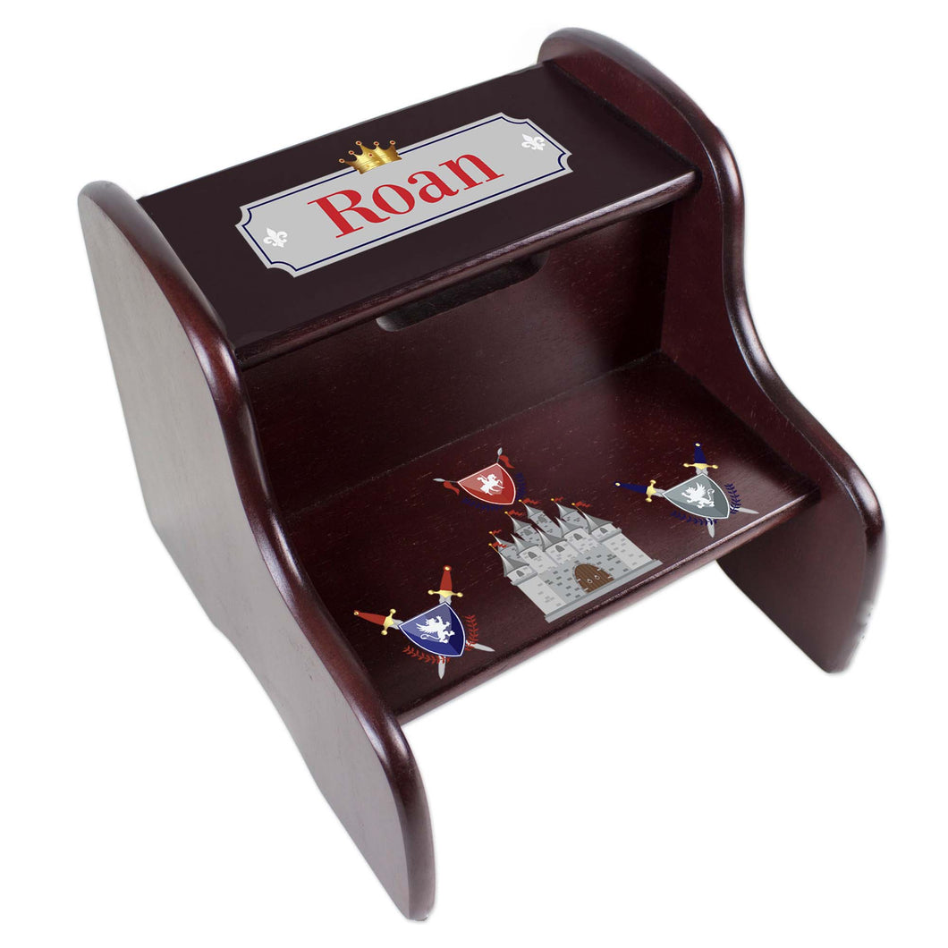 Personalized Medieval Castle Espresso Two Step Stool
