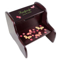 Personalized Stemmed Flowers Espresso Two Step Stool