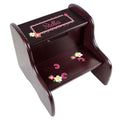 Personalized Espresso 2 Step Stool With Pink Owl Design
