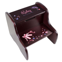 Personalized Ballet Princess Espresso Two Step Stool