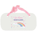 Personalized Girls Wall Plaque with Rainbow Pastel design
