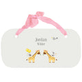 Personalized Girls Wall Plaque with Giraffe design