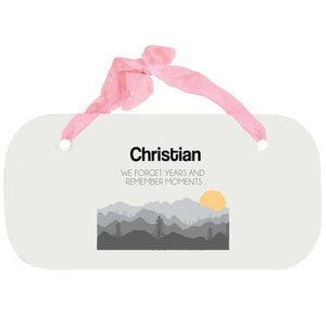 Personalized Girls Wall Plaque with Misty Mountain design