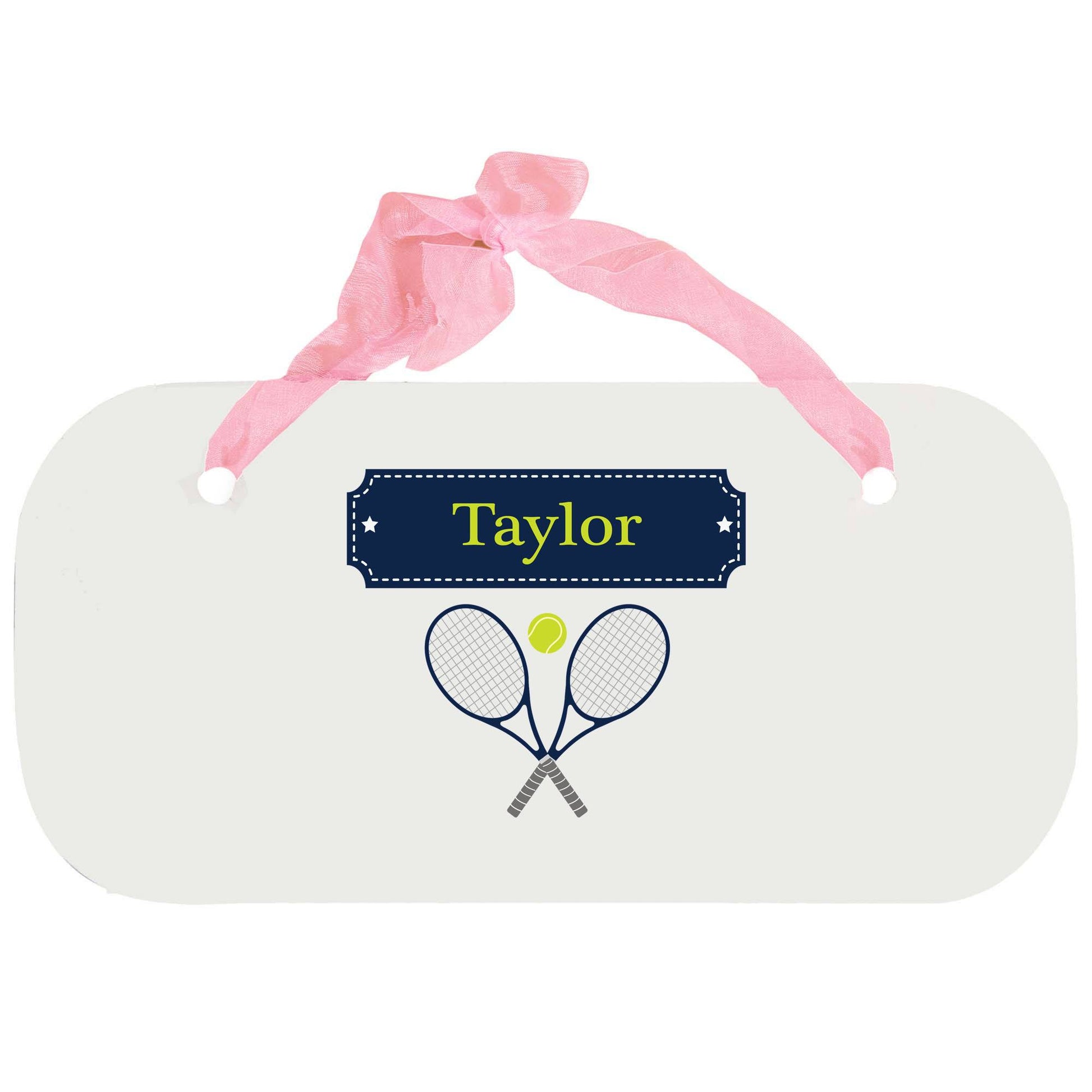 Personalized Girls Wall Plaque with Tennis design