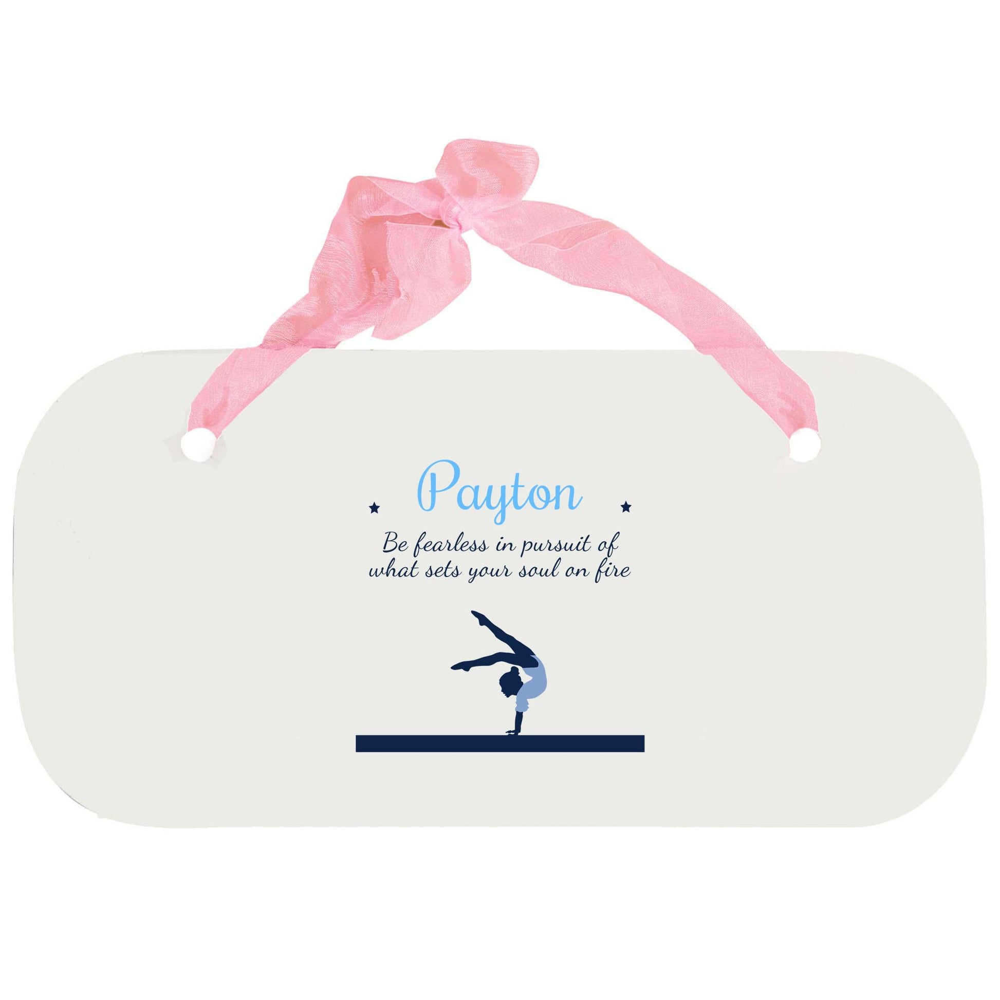 Personalized Girls Wall Plaque with Gymnastics design