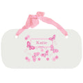 Personalized Girls Wall Plaque with Butterflies Pink design