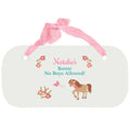 Personalized Girls Wall Plaque with Ponies Prancing design
