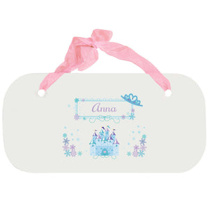 Personalized Girls Wall Plaque with Ice Princess design