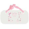 Personalized Girls Wall Plaque with Pink Bow design