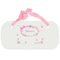 Personalized Girls Wall Plaque with Pink Bow design