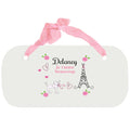 Personalized Girls Wall Plaque with French Paris design