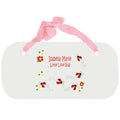 Personalized Girls Wall Plaque with Red Ladybugs design
