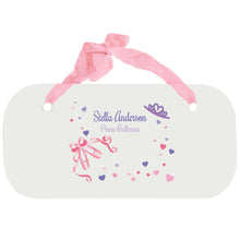 Personalized Girls Wall Plaque with Ballet Princess design