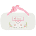 Personalized Girls Wall Plaque with Alpaca Llama design