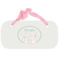 Personalized Girls Wall Plaque with Classic Bunny design