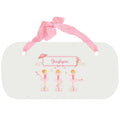 Personalized Girls Wall Plaque with Ballerina Blonde design