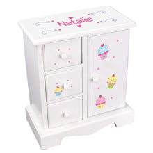 Personalized Jewelry Armoire with Cupcake design