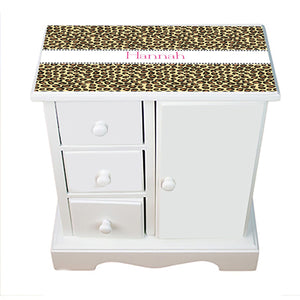 Personalized Jewelry Armoire with Cheetahlicious design