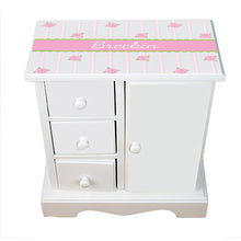 Personalized Jewelry Armoire with Rosie Posie design