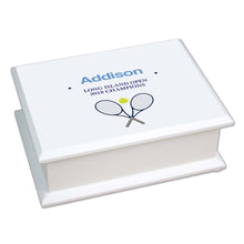 Personalized Lift Top Jewelry Box with Tennis design