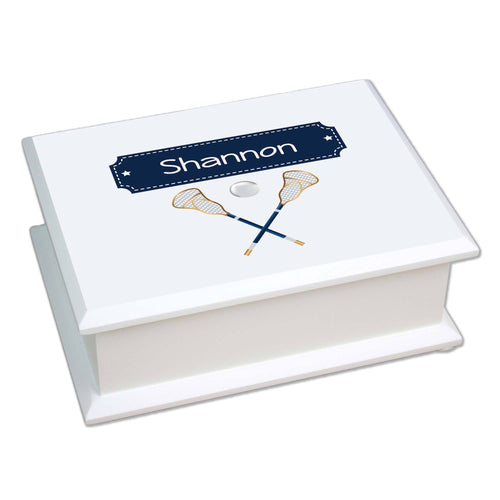 Personalized Lift Top Jewelry Box with Volley Balls design