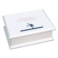 Personalized Lift Top Jewelry Box with Gymnastics design