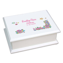 Personalized Lift Top Jewelry Box with Groovy Swirl design