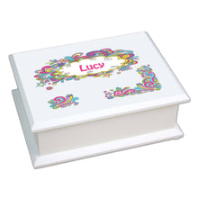Personalized Lift Top Jewelry Box with Groovy Swirl design