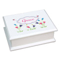 Personalized Lift Top Jewelry Box with English Garden design