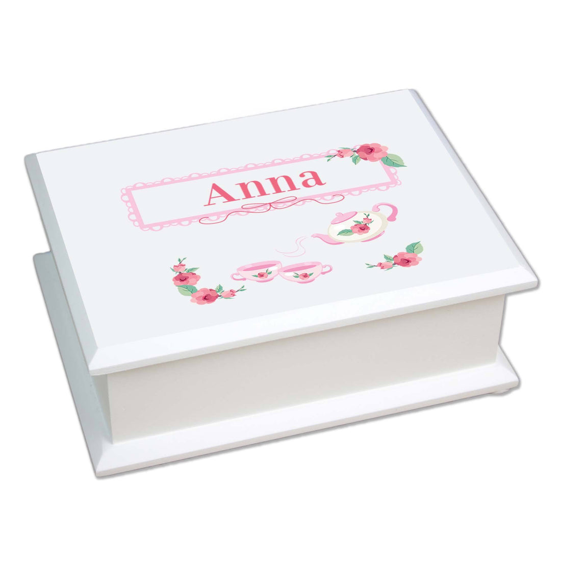Lift Top Jewelry Box - Tea Party