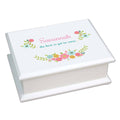 Personalized Lift Top Jewelry Box with Spring Floral design