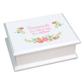 Personalized Lift Top Jewelry Box with Spring Floral design