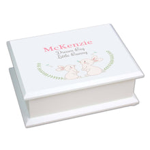 Personalized Lift Top Jewelry Box with Classic Bunny design