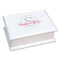 Personalized Light Gray Circle-Ii Design Lift Top Jewelry Box