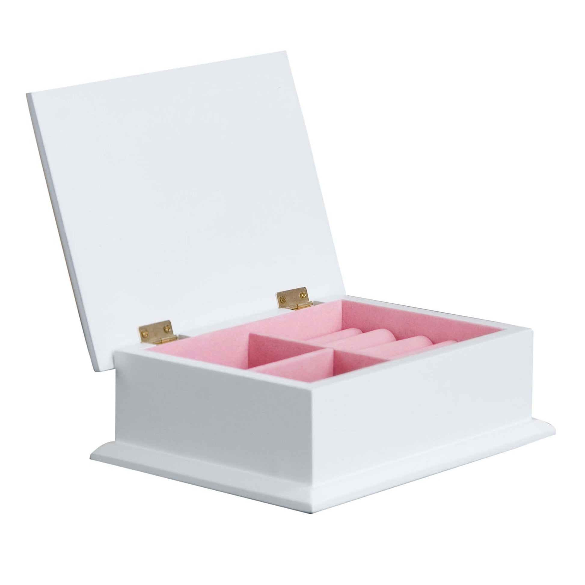 Personalized Lift Top Jewelry Box with Butterflies Pink design
