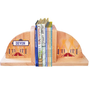 Personalized A Star Is Born Red Natural Wooden Bookends