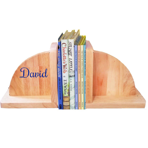 Natural Wood Bookends Name Only