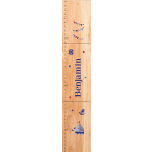 Personalized Natural Growth Chart With Sailboat Design