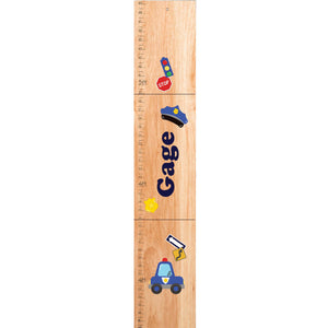Personalized Natural Growth Chart With Police Design