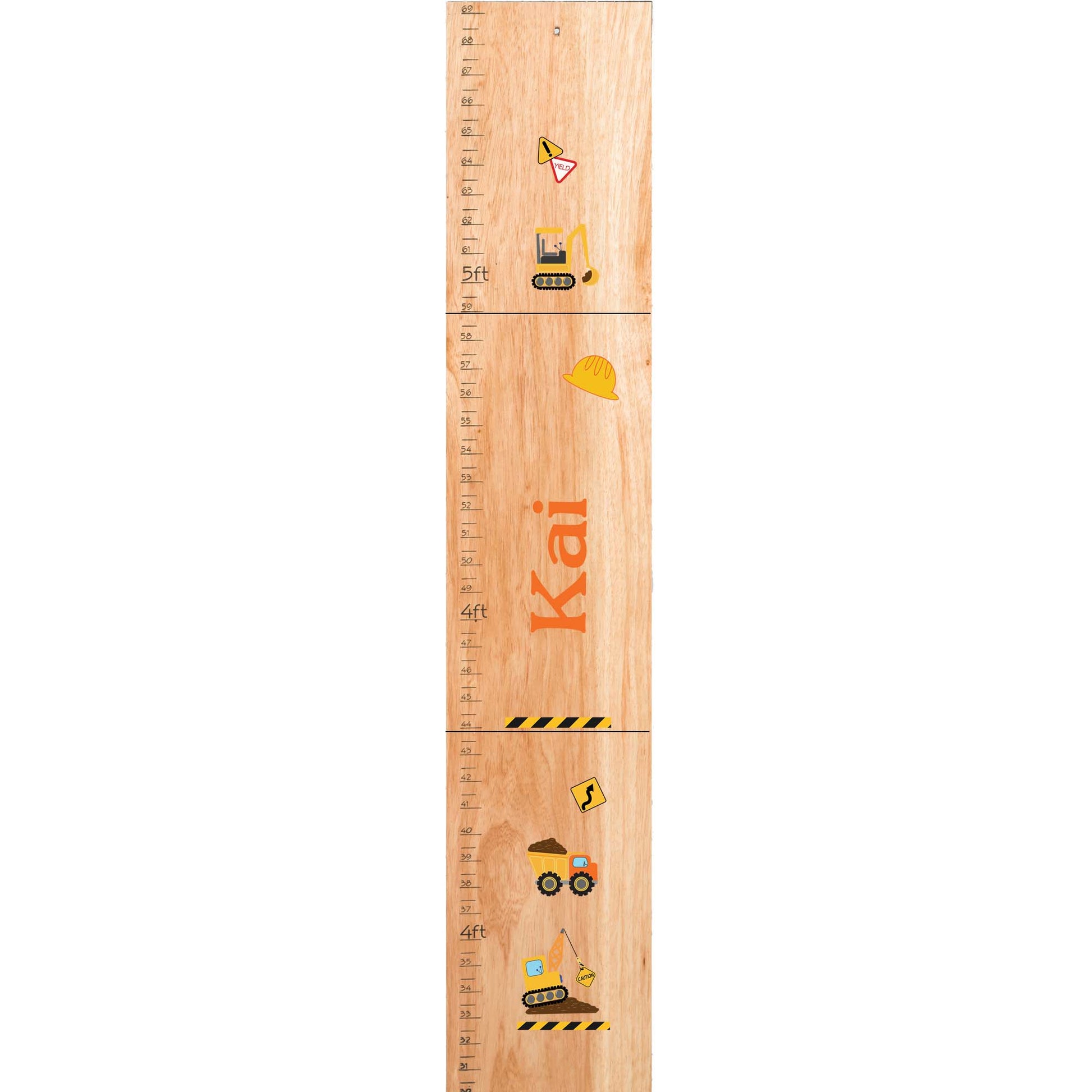 Personalized Natural Growth Chart With Dinosaurs Design