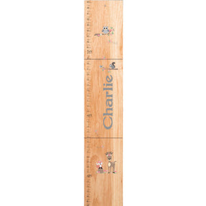 Personalized Natural Growth Chart With Woodland Gray Design