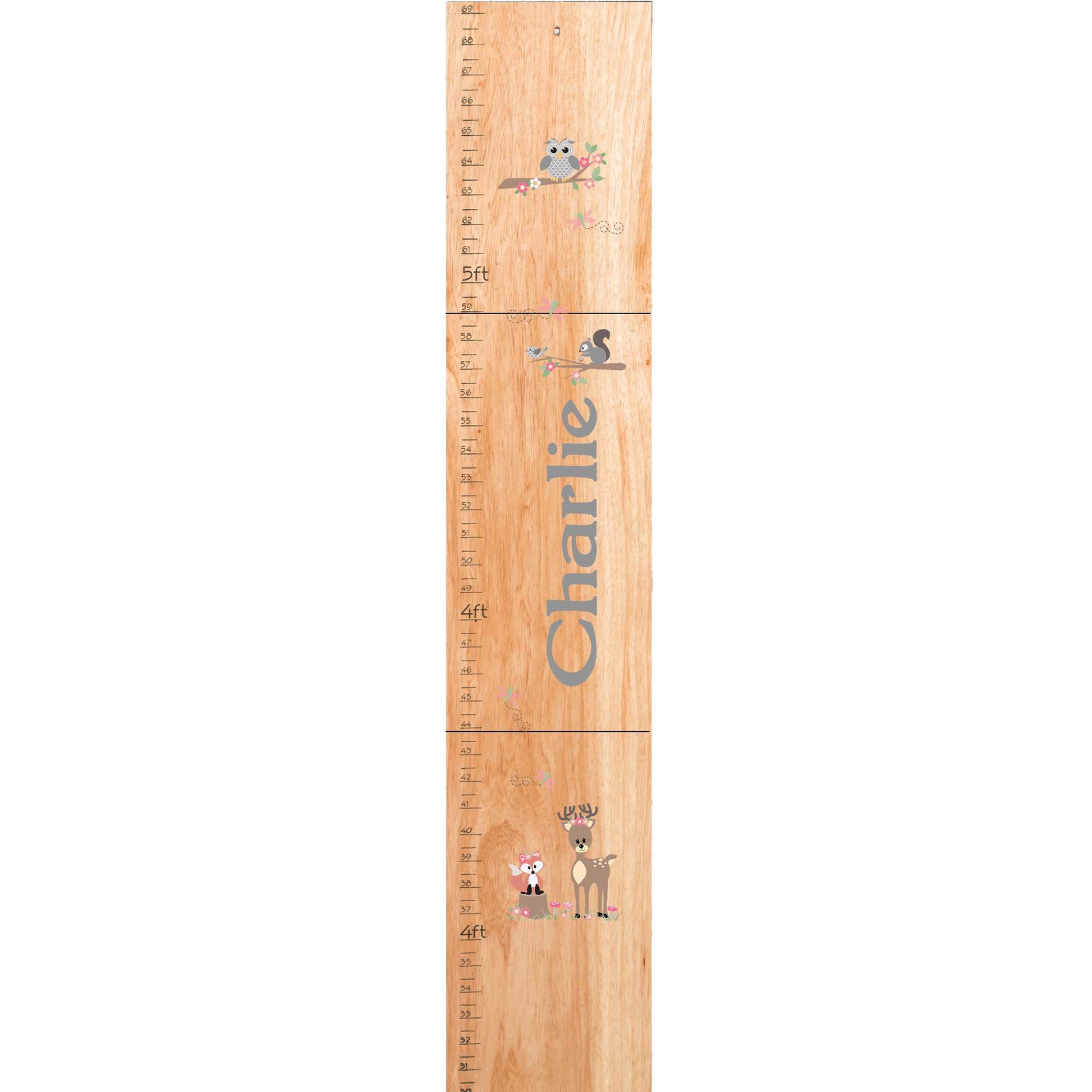 Personalized Natural Growth Chart With Crown Blue Design