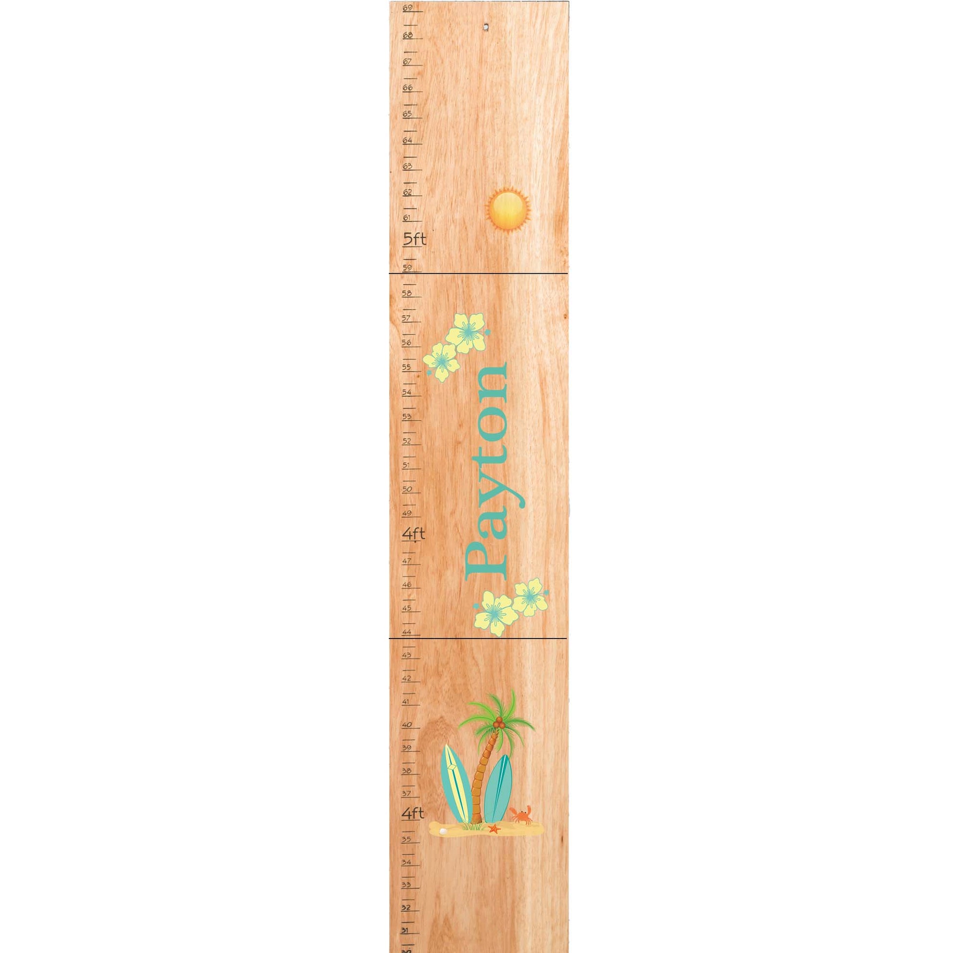 Personalized Natural Growth Chart With Wild West 2 Design