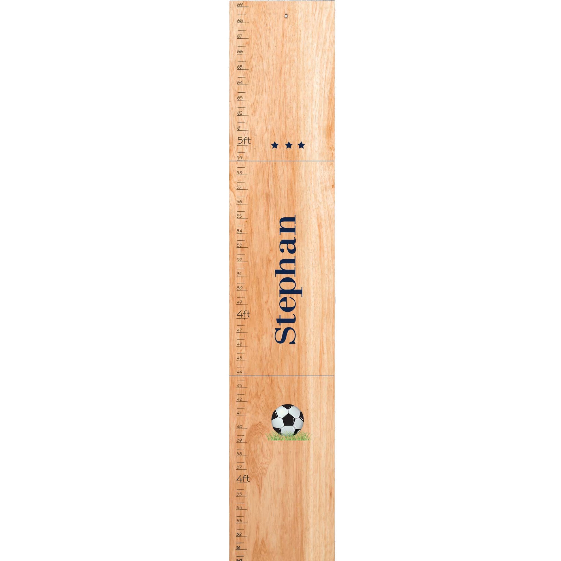Personalized Natural Growth Chart With Basketball Design