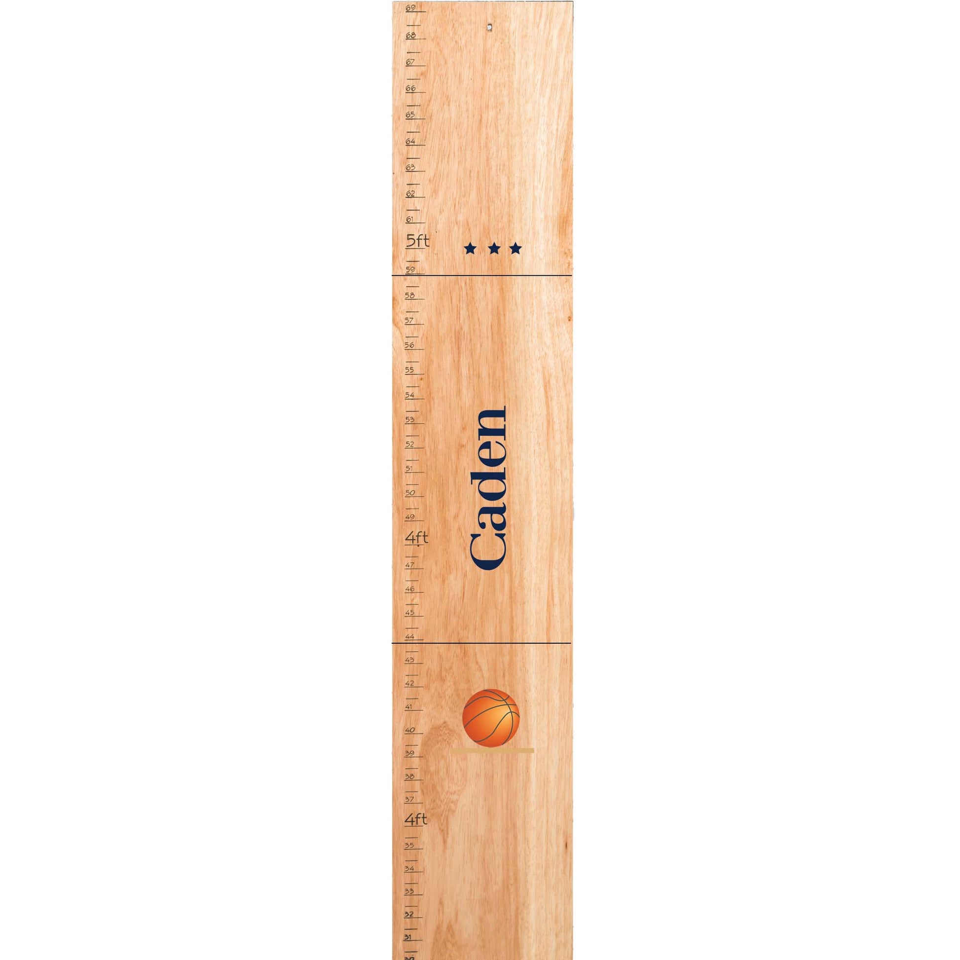 Personalized Natural Growth Chart With Football Design