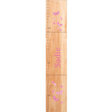 Personalized Natural Growth Chart With Butterflies Lavender Design